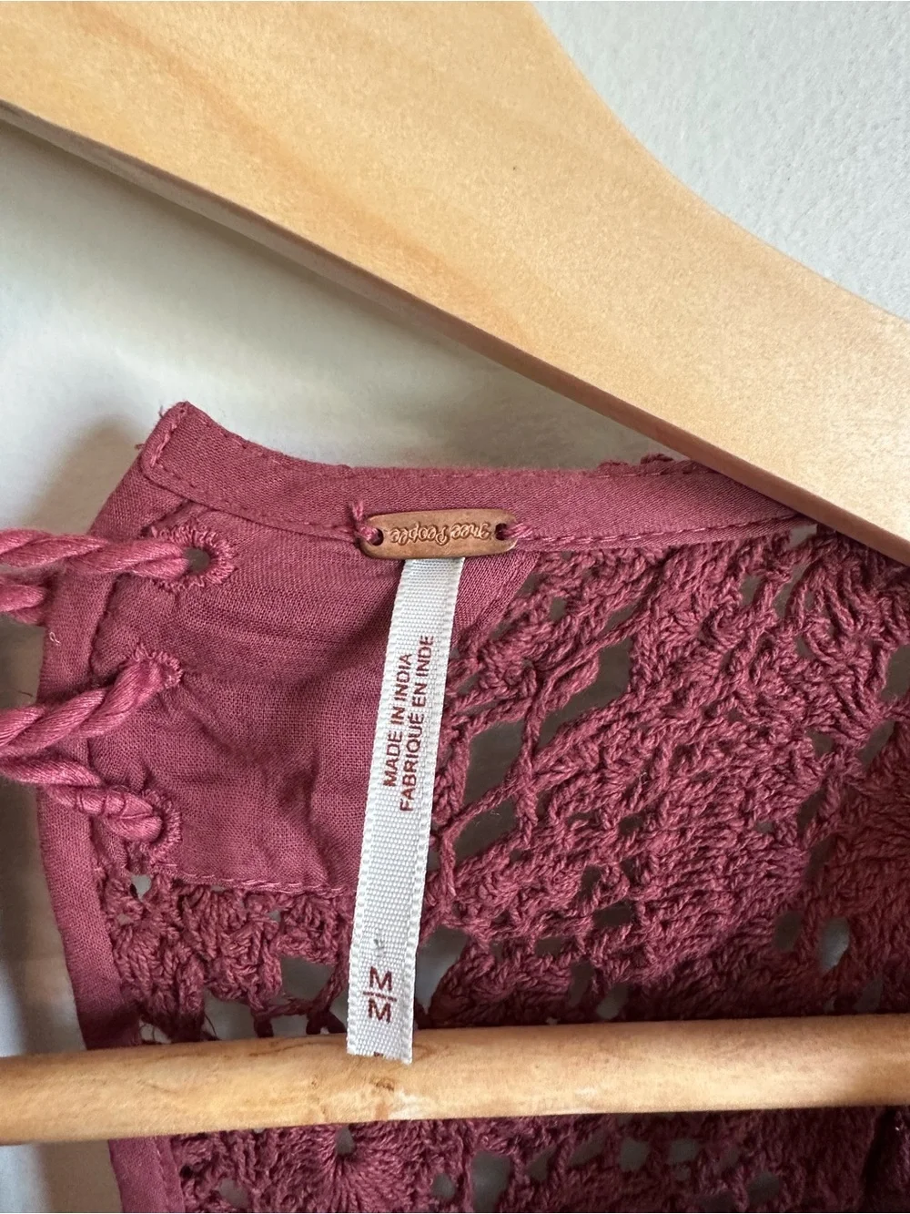 Free People Desert Daze Bodysuit Maroon